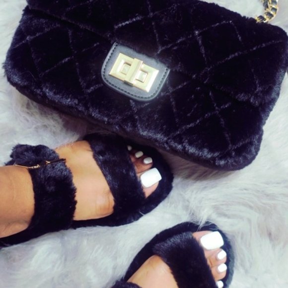 Plush bag-Black - Picture 2 of 2